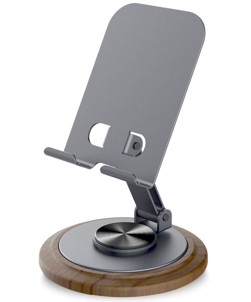 360 Rotating Foldable Cell Phone Holder Compatible With iPhone 16 15 4-10" Smartphones