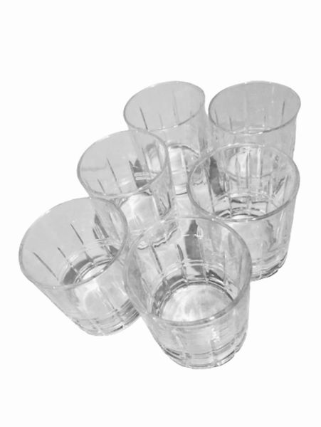 Carnelian Whiskey Glasses Set of 6 - 8.0 oz Bar Tumblers Cognac Whiskey