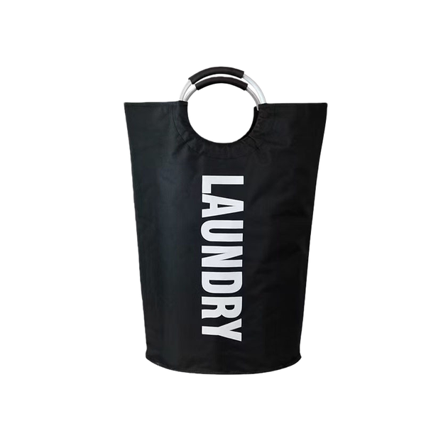 Foldable Laundry Basket with Aluminum Handles and Large Capacity Design