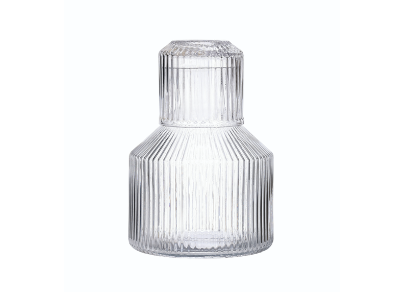 Glass Carafe and Tumbler Set - Transparent - 770ml - Set of 2