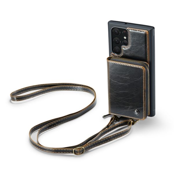 Crossbody Card Holder Phone Case Compatible with Galaxy S22 Ultra