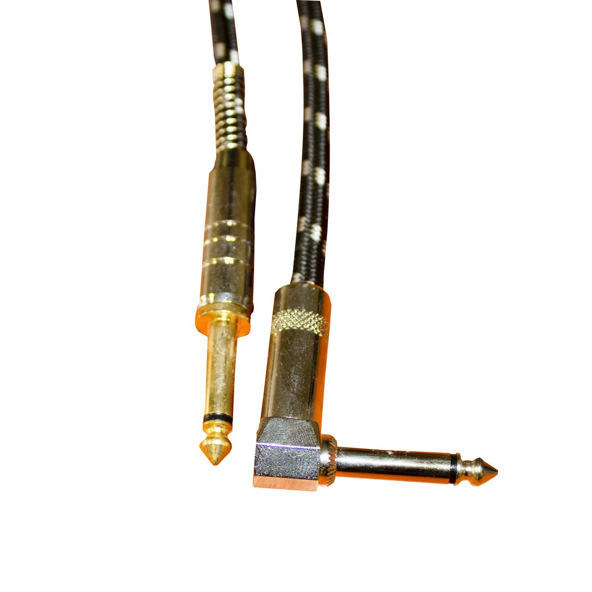 VisioSound INC001-BK-6M Instrument Cable 6.35mm Mono Right Angle Jack 6m