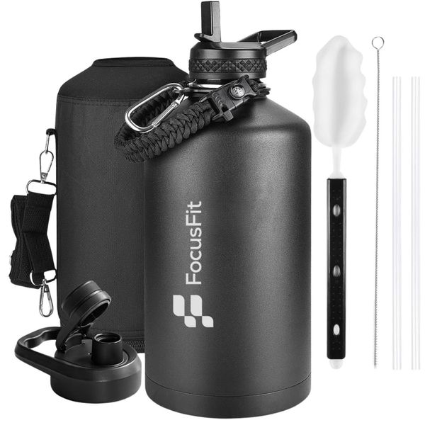 FocusFit Stainless Steel 1.9L Insulated Triple Wall LeakProof Water Bottle