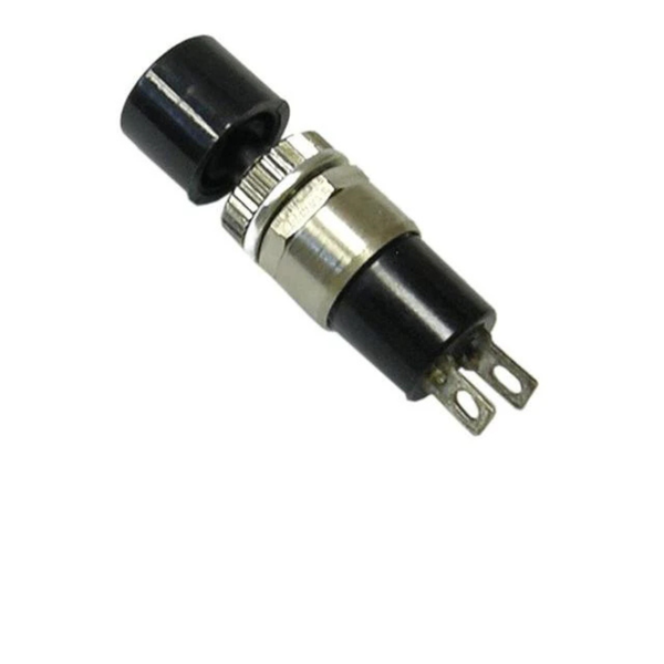 DS193BK SPST Momentary Push Button Switch, 1A 125VAC, Black