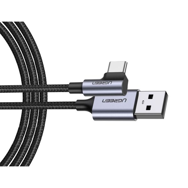 UGreen USB To Type C Angle Cable 1 Meter - Grey