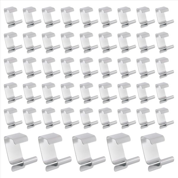 50PC Christmas Lights Gutter Hooks Galvanized Holiday Lights Roof Hooks Chr
