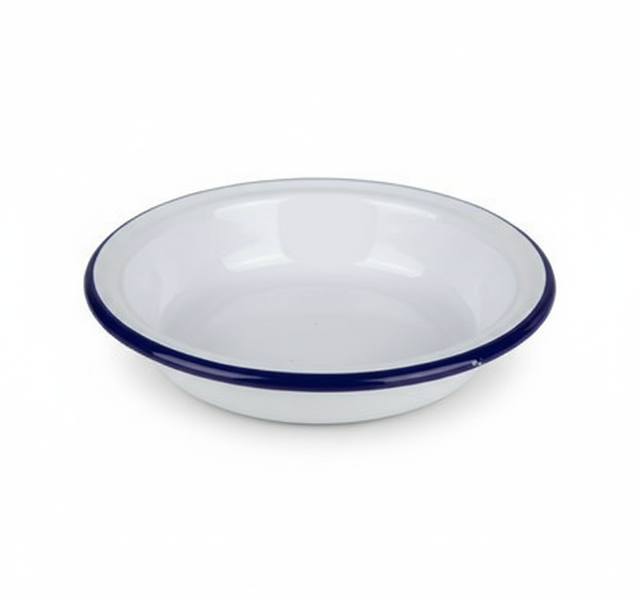 Durable Enamel Milk Plate 18 cm - 2 Pack
