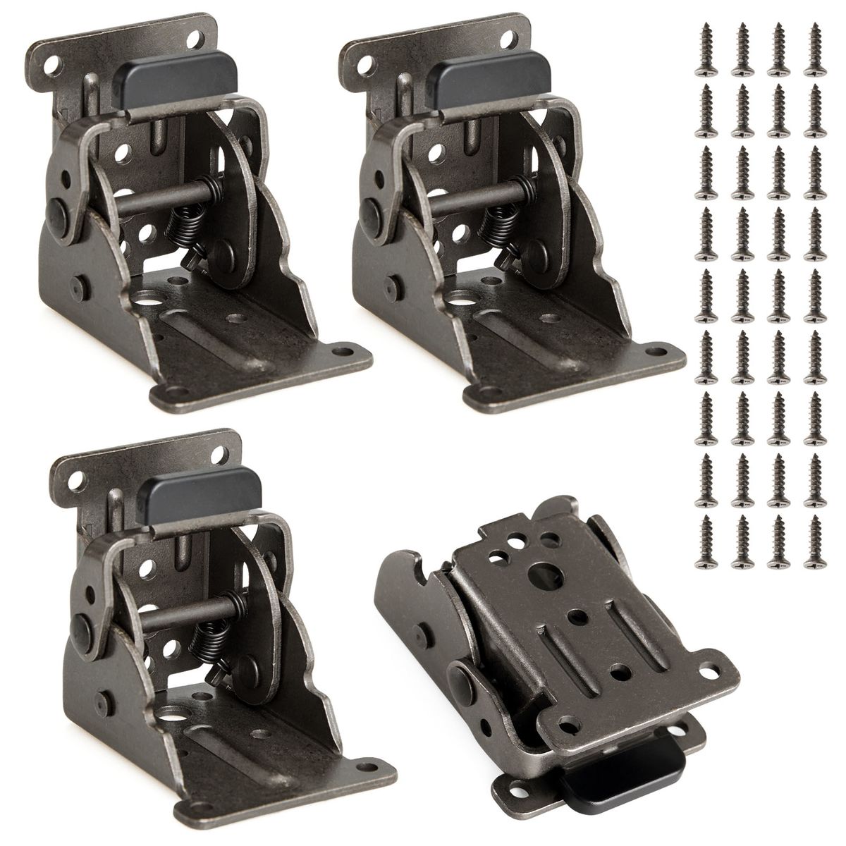 Chenshia 4pcs Folding Shelf Brackets Heavy Duty Locking Hinge for Furniture