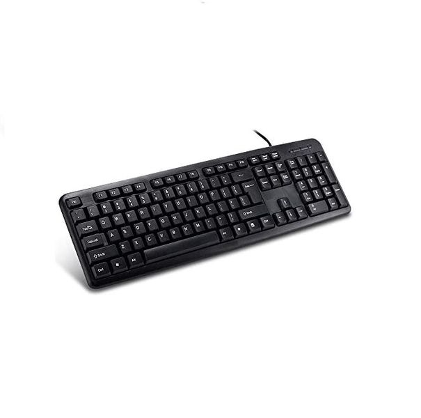 KB8236 USB Wired Keyboard 104 Key Portable Office Laptop/PC - Black
