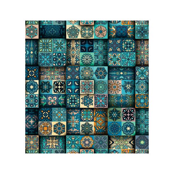 Green Tiles 65cm x 75cm Medium Appliance Decoupage
