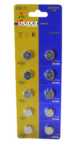 Osaka LR-44 357A 1.5V Multi Power Battery (Pack of 10)