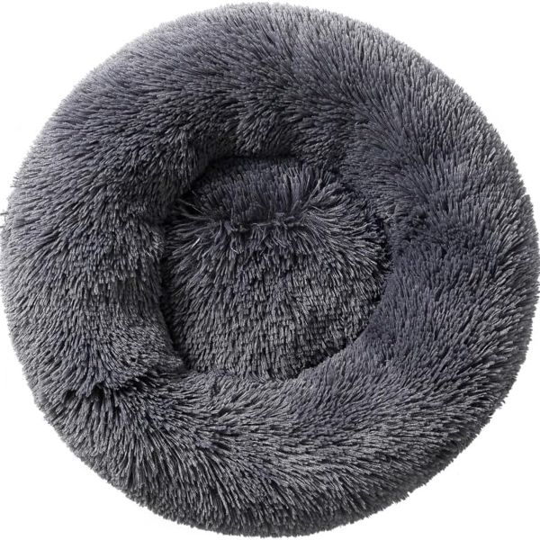 Plush Round Semi-Enclosed Pet Bed