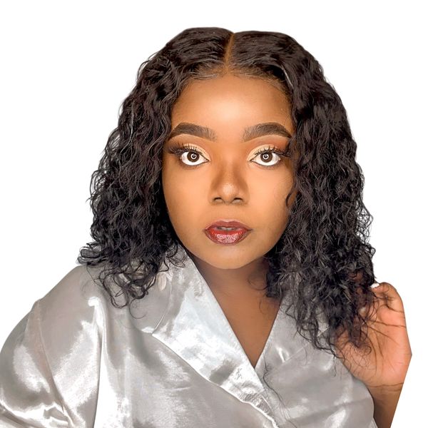 LolaSilk 18" Full Frontal Water Wave Wig - Brazilian Hair / Black