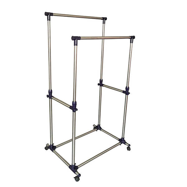 Double Pole Clothing Rail