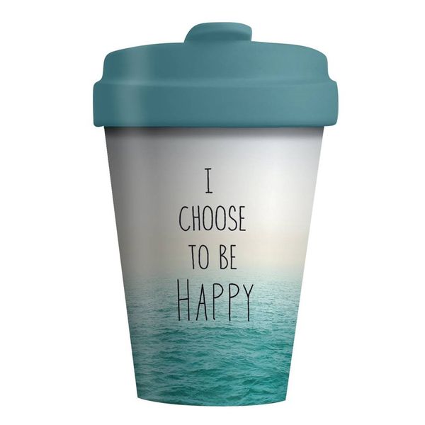 ChicMic Choose Happy Bamboo Travel Mug 400ml