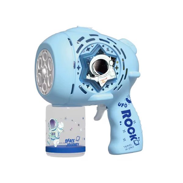 Six Hole Bubble Gun-Blue-4117