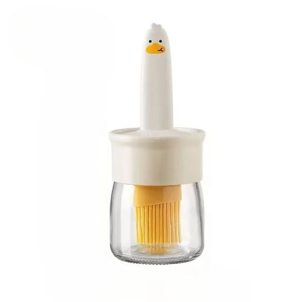Kitchen Silicone Oil Bottle Baking BBQ Grill Oil Brush Dispenser