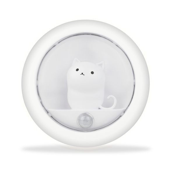 InTopic SL-001 CAT Pure White Cute Motion Sensor Night Light