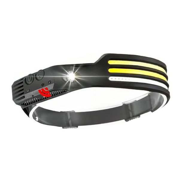 Outdoor Adventures Head-mounted Multi-functional COB Sensor Headlamp