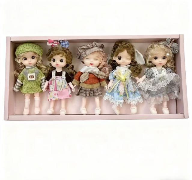 Super Cute 17cm Dress-up Dolls - 5 in a Box