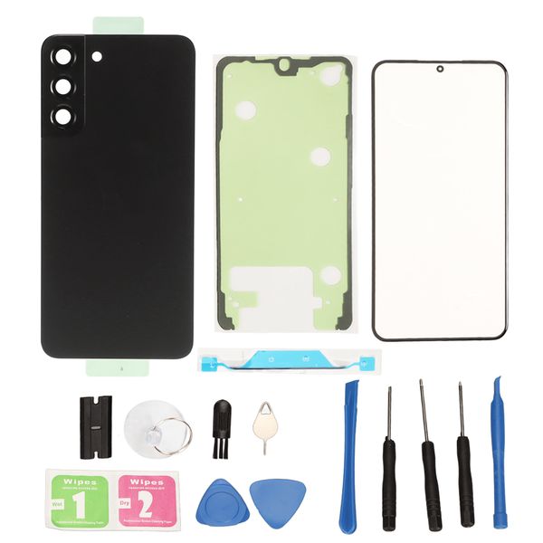 Back Glass Cover Set compatible with S22 Black