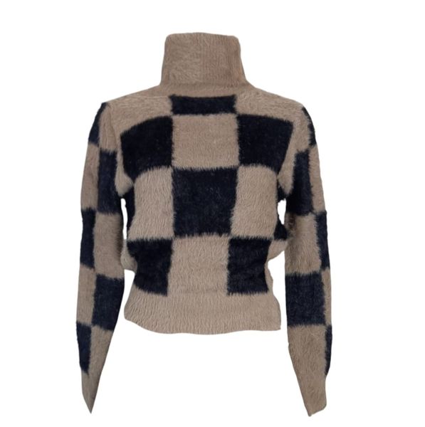 Ladies Checkerboard winter Poloneck