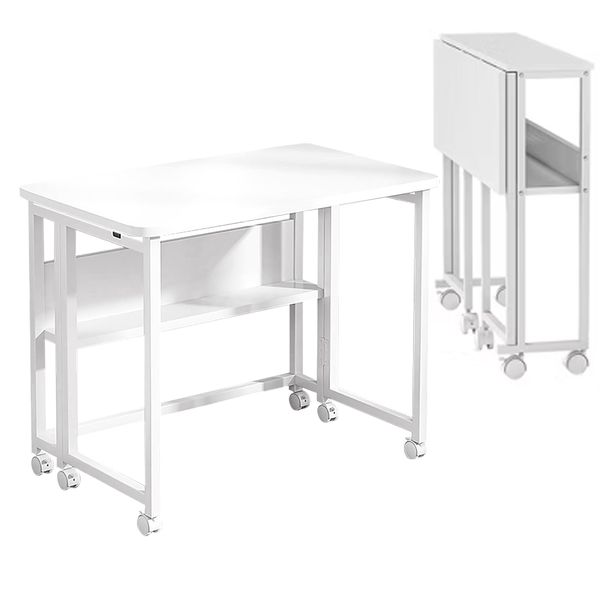 Mobile Computer Desk with Storage Shelf (47.29in/120cm)