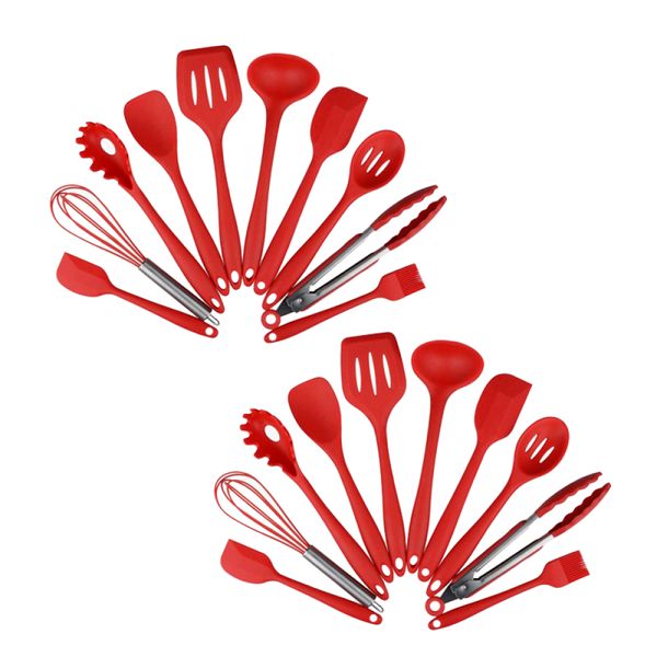 Killer Deals 20-Pack Silicone Spatula Whisk Tong Spoon Kitchen Utensil Set