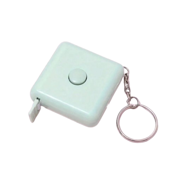 Portable Pocket Retractable Keyring Measuring Tapes in Pastel Colours
