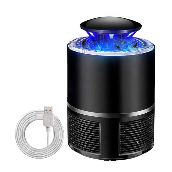 USB Powered UV LED Electronic Mosquito Killer Lamp - Black