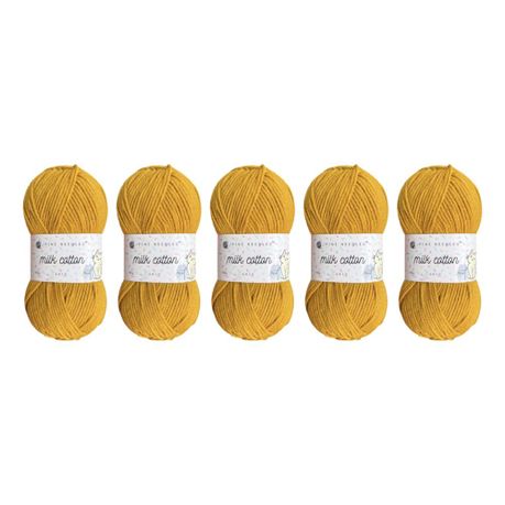 DK Milk Cotton Yarn (1x 50g ball) - Light Yellow – Pine Needles