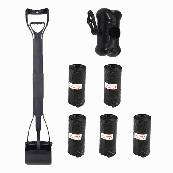 Black FoldablePet Pooper Scooper for Dogs and Cats - 80cm