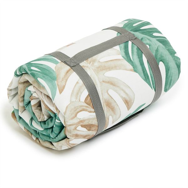 George &amp; Mason - Picnic Blanket Beach mat 1.4 x 2m- Tiki Leaf