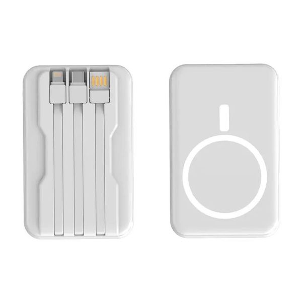 Power Bank 10000 mAh Fast Charge Mini Power Bank White