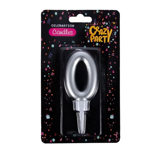 Candles Birthday Large Foil Nuber-0 (6 Pack)