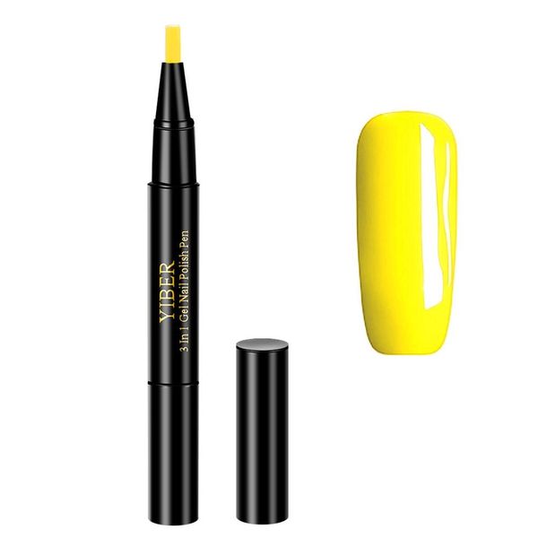 Yiber 3in1 Gel Nail Polish Pen - Yellow 16