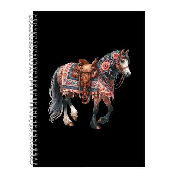 Floral Boho Horse Gift Writing Book Notepad Notebook A4 503 11