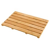 Heartdeco - 19 inch Bamboo Non-Slip Bath Mat For Indoor And Outdoor Use