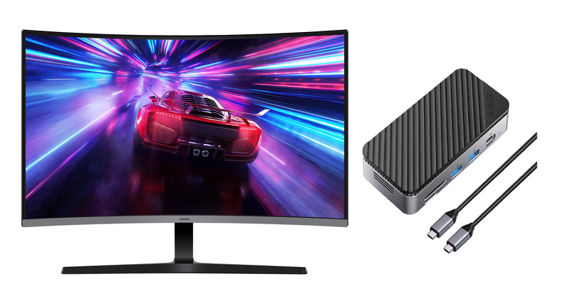 Samsung 32" S39GD FHD 100hz Curved Monitor + CS 9-Port Docking Station