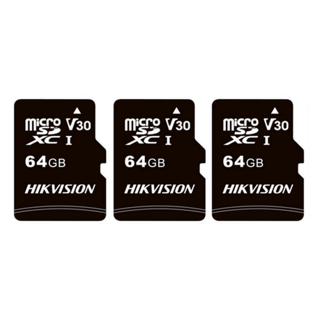 Hikvision 64GB MicroSD Memory Card C1 Series - 3 Pack Bundle Image