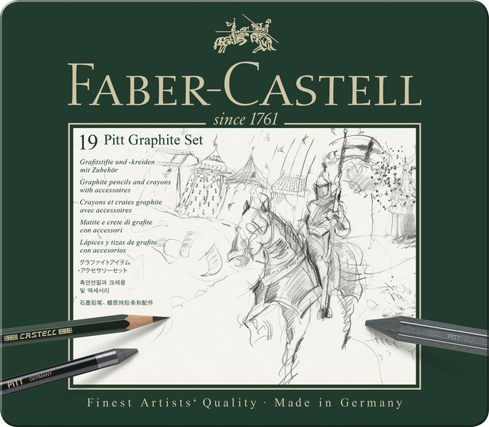 Faber-Castell - PITT Graphite Set (Tin of 19 pieces)