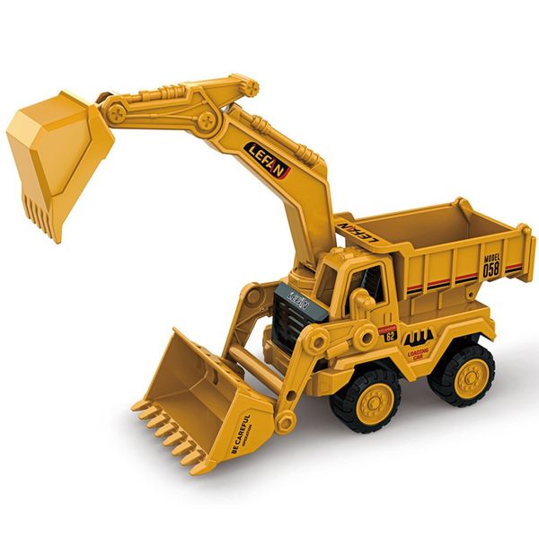 Construction Vehicle Toy Set Excavator Bulldozer Dump Truck Push and Go