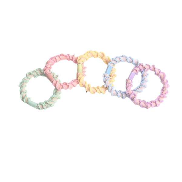 Spiral Color Clash Thickened Hair Bands-5Piece