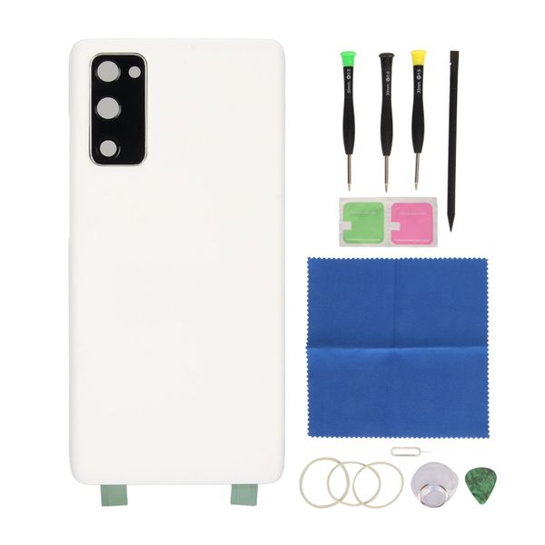 Galaxy S20 FE 5G Back Cover Glass, White, w/ Tools