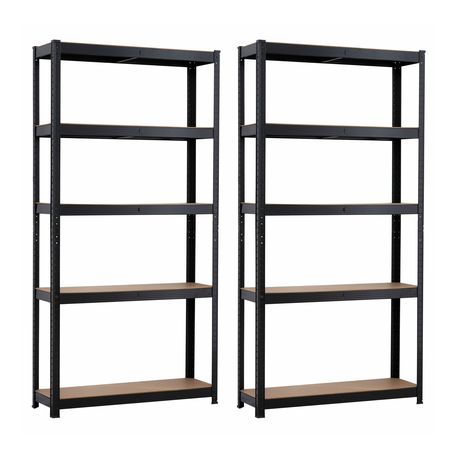 2X 180cm 5-Tier Heavy Duty Metal Garage Shelving Unit Storage