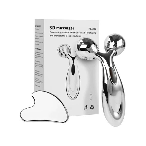 Stainless Steel Gua Sha &amp; Facial Roller
