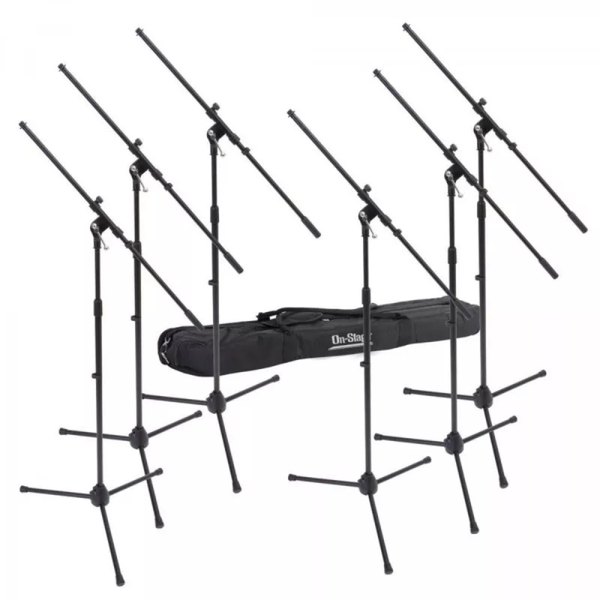 On-Stage MSP7706 Six Euro Boom Mic Stands with Bag