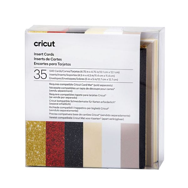 Cricut Insert Cards Glitz &amp; Glam S40 12.1 Cm X 12.1 Cm 35 Pack
