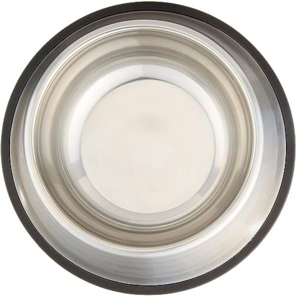 Optipet Stainless Steel Dog Bowl with Rubber Base - Medium (850ml)