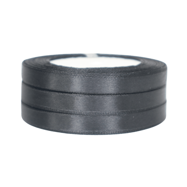 Satin Ribbon - 15mm width - Black - 23m - Pack of 3